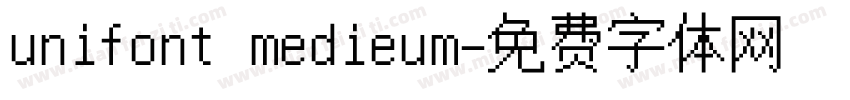 unifont medieum字体转换